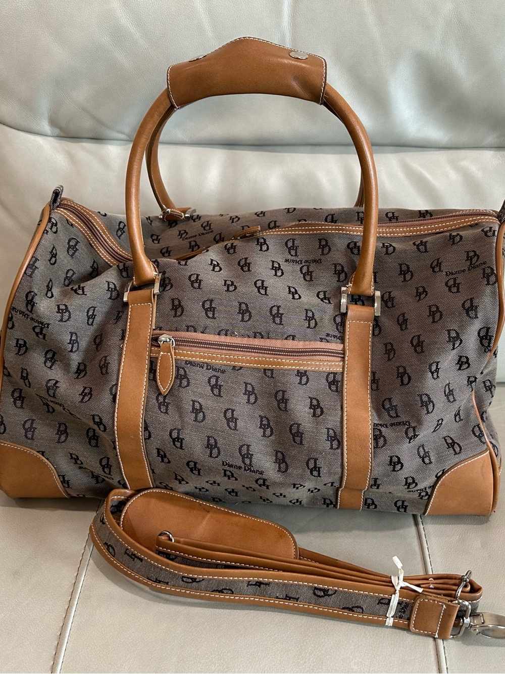 Vintage Y2K Diane Diane Monogram Duffel Bag Weekender Travel Luggage with Strap